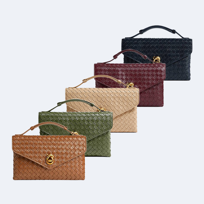 bottega veneta knot lock woven crossbody bag #817191